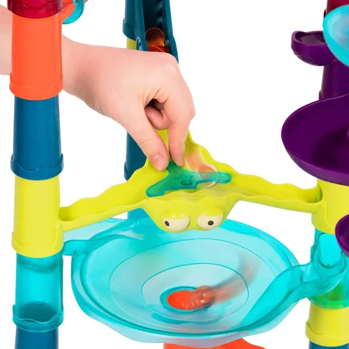 Vista 8 de B. toys Marble-Palooza Marble Run, juego grande de 38 piezas STEM Tracks