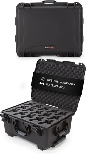 Vista 10 de Nanuk 910 Impermeable 2UP Classic Pistol Estuche Duro - Negro