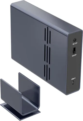 Vista 6 de IO CREST Caja USB tipo C de una sola bahía de 10 Gbps para HDD SATA de 2.5" y 3.5