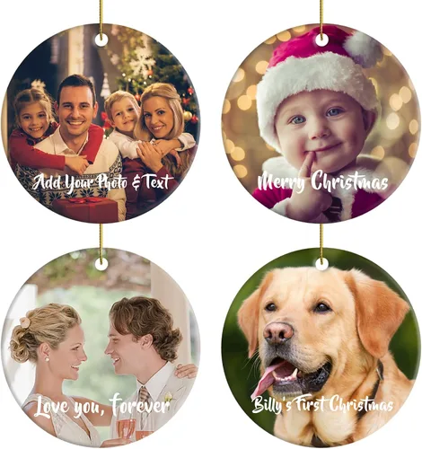 Vista 8 de Adorno Personalizado de Primera Navidad para Niña 2024 - Adorno de Primera Navidad de Resina para Niñas, Regalos Personalizados para Recién Nacidas