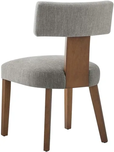 Vista 6 de Modway Nalani - Juego de 2 sillas de comedor sin brazos en tejido jaspeado, color marrón oscuro, sillas auxiliares contemporáneas con patas