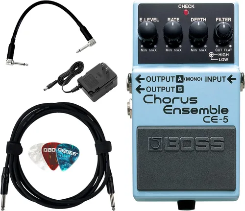 Vista 11 de Boss Paquete CH-1 Super Chorus con cable de instrumento Gearlux, cable de conexión y púas