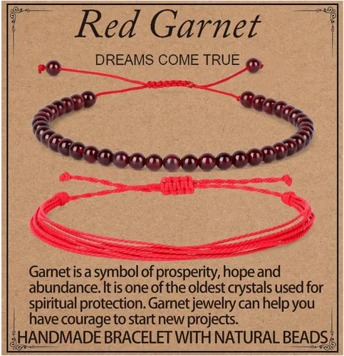Vista 24 de LPBeads Pulsera de piedra natural hecha a mano de tamaño ajustable