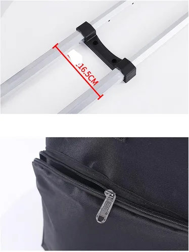 Vista 5 de Bolsa de tela Oxford – Bolsa de repuesto plegable para carrito de compras de 50 litros, bolsa de repuesto reutilizable para carrito de compras, 11.8