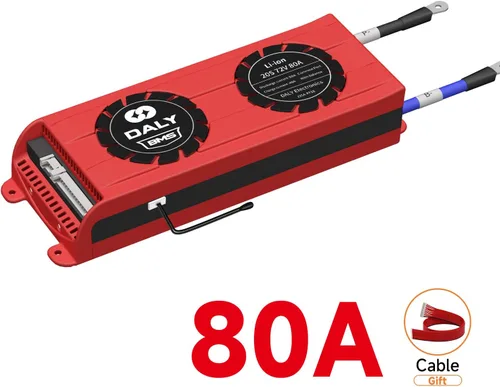Vista 51 de DALY BMS 72V Li-ion 20S 30A Tablero de protección con cable de equilibrio de puerto común para panel solar autoconstruido, sistema de suministro