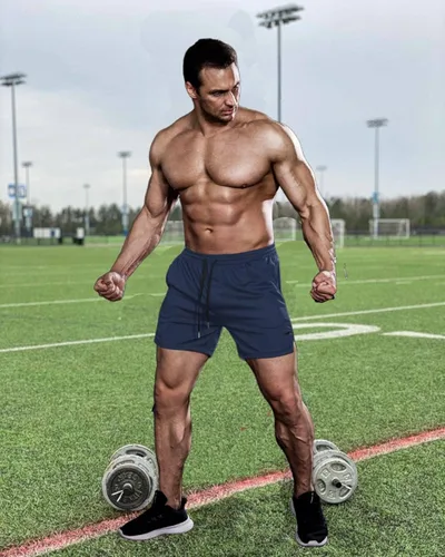 Vista 3 de COOFANDY Paquete de 2 pantalones cortos de entrenamiento de gimnasio para hombre de malla ligera para fisicoculturismo entrenamiento correr deportes