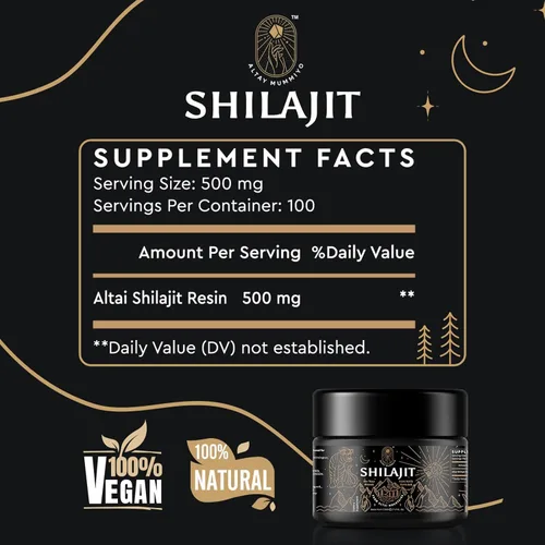 Vista 2 de Resina de Shilajit con Ácido Fúlvico y Minerales Traza, Shilajit Siberiano Original Puro con 85+ Ácido Húmico Suplemento en Gel para Energía