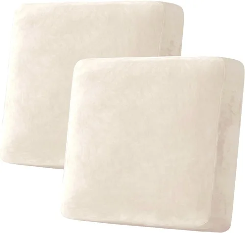 Vista 54 de H.VERSAILTEX Funda de cojín elástica de terciopelo para sofá, funda de cojín de felpa para cojines de silla, protector de muebles, cojín de asiento