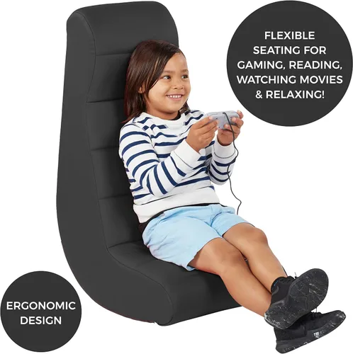 Vista 4 de Factory Direct Partners Balancín de video horizontal suave y ergonómico suave para piso, silla acolchada ideal para leer, jugar o ver la televisión
