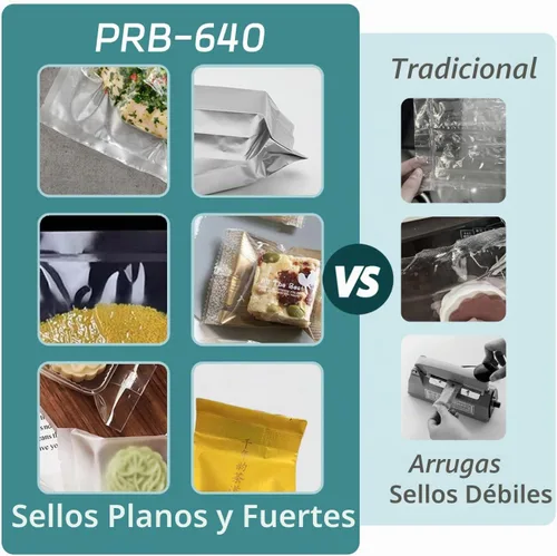 Vista 4 de Phezer Máquina de sellado térmico continuo, sellador automático de banda de bolsas de plástico comercial con control digital de 32.0-482.0 °F