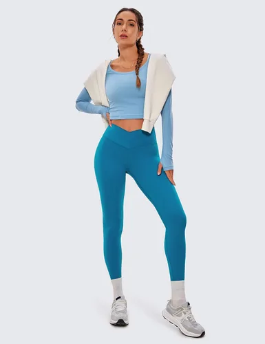 Vista 3 de CRZ YOGA Butterluxe - Leggings de entrenamiento con cintura cruzada para mujer, 25 pulgadas, con cintura alta, para gimnasio, atletismo, yoga