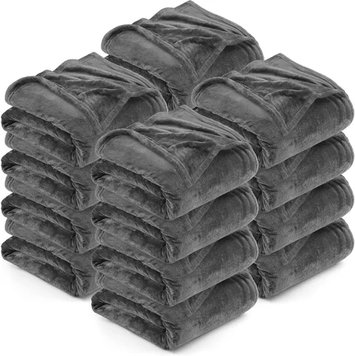 Vista 107 de Utopia Bedding - Manta de vellón de lujo, mullida, antiestática; manta de suave microfibra de 8.8 oz/yd² (300 g/m²) para sofá y cama; tamaño Gris