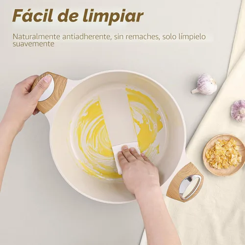 Vista 4 de SENSARTE Juegos de Utensilios de Cocina de Cerámica, Juego de Ollas y Sartenes Antiadherentes, Utensilios de Cocina de Inducción No Tóxicos