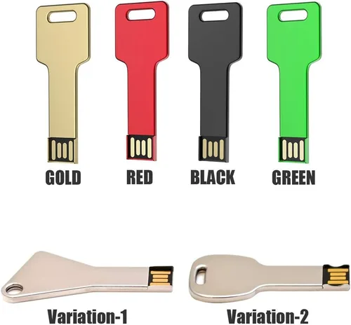 Vista 3 de Memoria de metal personalizada con forma de llave USB, memoria de metal personalizada, paquete de 25