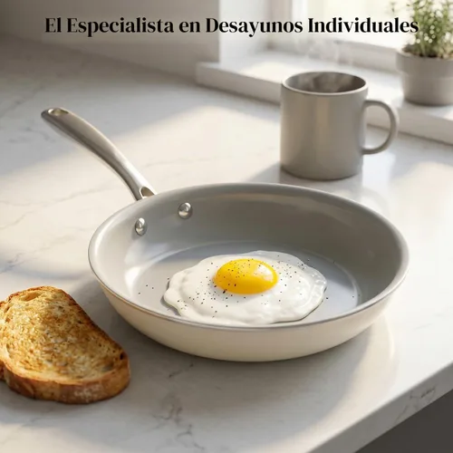 Vista 4 de Sartén Antiadherente de Cerámica: Sartén para Huevos de 8 Pulgadas Libre de PFOA, PTFE y PFAS