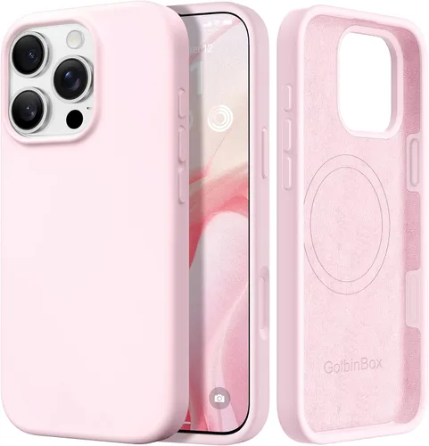 Vista 109 de GolbinBox Funda magnética para iPhone 17, compatible con MagSafe, cubierta de silicona integrada para control de cámara, funda de silicona líquida a