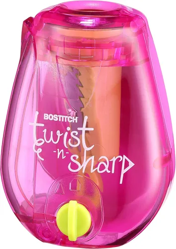 Vista 7 de Bostitch Office Twist-n-Sharp Sacapuntas de Lápices, para Niños y Lápices de Colores, Colores Surtidos (PS1-BLUE-2PK)