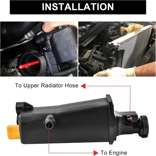 Vista 5 de EVIL ENERGY Tanque de depósito de refrigerante con tapa, compatible con BMW X3 X5 323i 323Ci 325i 325xi 325xi 325Ci 328i 328Ci 330i 330xi 330Ci