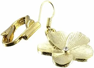 Vista 3 de Conjunto de 3de pares de Convertidores goldtone barril estilo clip en arete