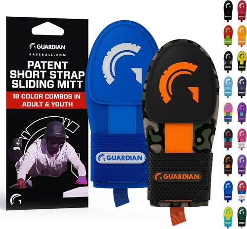 Vista 10 de Guardian Baseball Guantes deslizantes – Tallas para jóvenes y adultos – Guante deslizante para béisbol – Correa de compresión elástica, paquete de 2