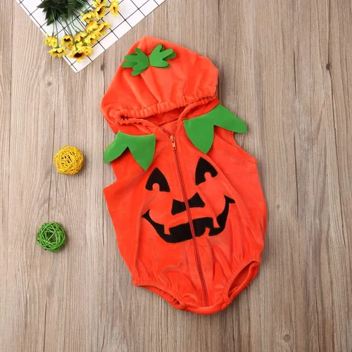 Vista 7 de Disfraz de calabaza de Halloween para bebés y niños pequeños