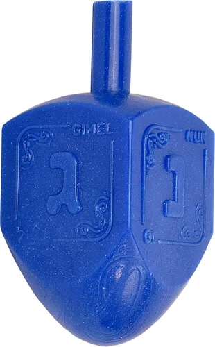 Vista 3 de Hanukkah Dreidels - Dreidel de plástico multicolor - 10 unidades medianas