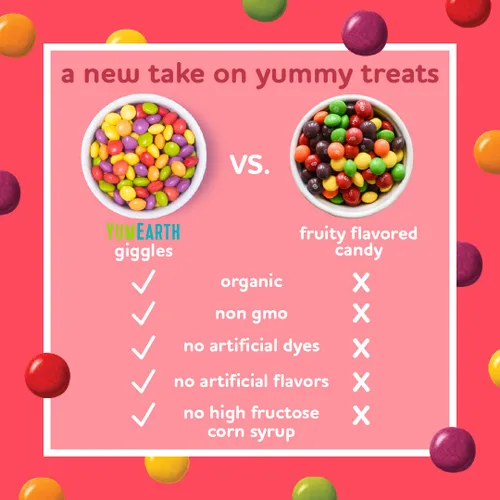 Vista 5 de YumEarth - Organic Giggles, caramelo ácido masticable