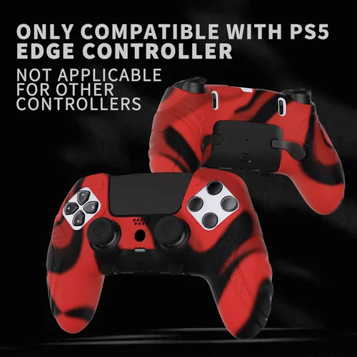 Vista 38 de PlayVital Guardian Edition Anti-Slip Ergonomic Silicone Cover Case for ps5 Edge Controller, Soft Rubber Protector Skin for ps5 Edge Wireless