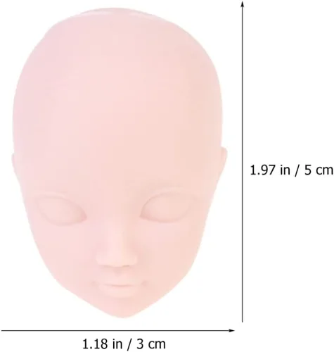 Vista 3 de Sewroro 20 mini cabezas de plástico para hacer muñecas, práctica de maquillaje, maniquí de bebé, cabezas de muñeca para llaveros y regalos hechos a