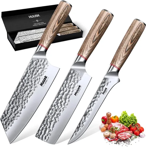 Vista 10 de Huusk - Cuchillo deshuesador para cortar carne con mango ergonómico de madera de Pakka