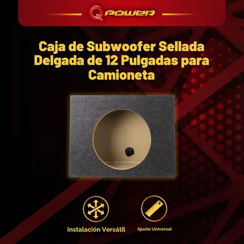 Vista 2 de Q Power Caja de subwooofer subwooofer de camión delgado sellado de 12 pulgadas TW12-SINGLE