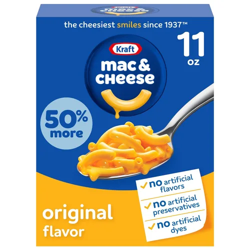 Vista 10 de Cena Kraft para macarrones con queso, 4 cajas, sabor original, 7.25 onzas