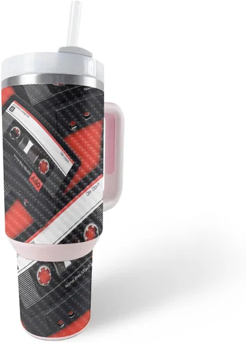 Vista 13 de MightySkins - Funda de fibra de carbono compatible con el vaso Stanley The Quencher H2.0 FlowState de 40 onzas, vida útil, acabado de fibra
