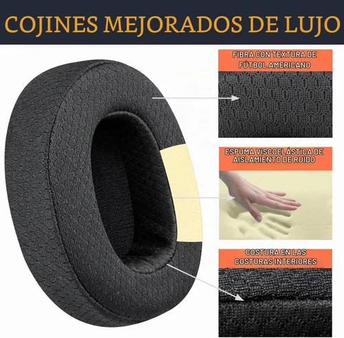 Vista 4 de SOULWIT Almohadillas de malla para Skullcandy Crusher Evo/Hesh ANC/Hesh Evo