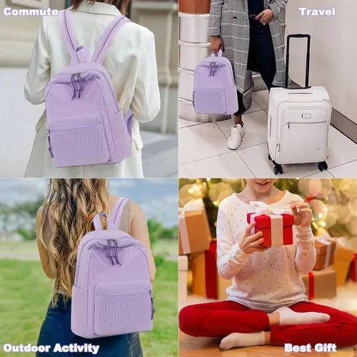Vista 6 de BTOOP Mini mochila para mujeres y niñas, resistente al agua, mochila pequeña, bolsa de hombro para mujeres, adultos, niños, escuela, viajes