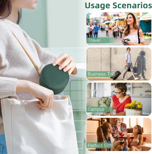 Vista 5 de RASIEYA Organizador de joyas de viaje, elegante y pequeño joyero de viaje para mujeres y niñas, accesorios esenciales de viaje, regalo ideal