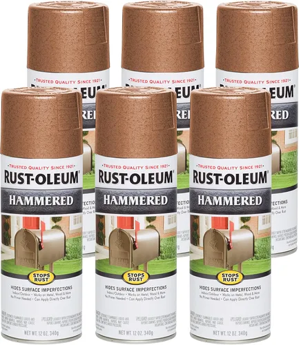 Vista 31 de Rust-Oleum 7215830 – Pintura en aerosol con efecto martillado para prevención del óxido, 12 oz (340 g), color negro