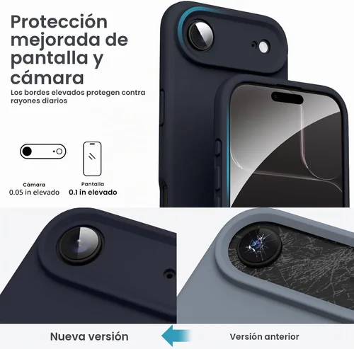 Vista 2 de Supdeal Funda de silicona líquida para iPhone Air - [Protección total para la cámara] [Forro de microfibra suave antiarañazos] Funda de teléfono