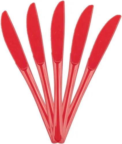 Vista 18 de JAM Paper Premium Utensils Party Pack - Cuchillos de plástico - Fucsia rosa intenso - 48 cuchillos desechables/paquete