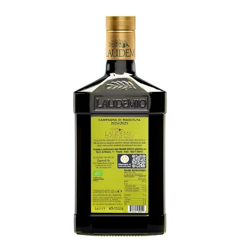 Vista 4 de Sanniti Laudemio Aceite de oliva virgen extra orgánico Fattoria di Maiano, ganador del premio de oro en la competencia mundial de aceite de oliva