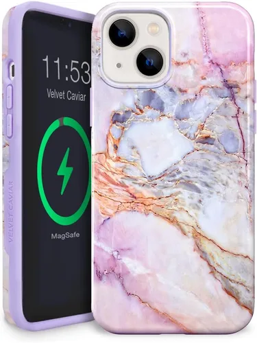 Vista 38 de VELVET CAVIAR Funda para iPhone 13 con estampado de leopardo y guepardo negro, compatible con MagSafe, probada en caídas de 10 pies