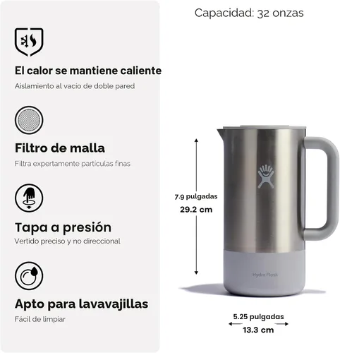 Vista 5 de Hydro Flask Prensa francesa Abedul