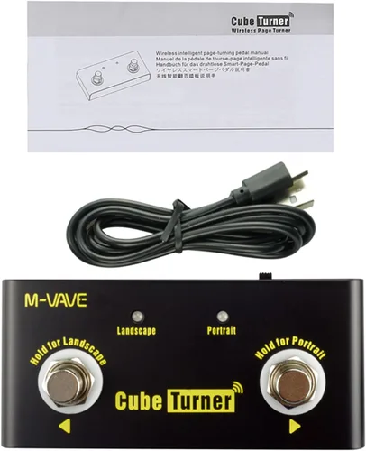 Vista 7 de Cubo Turner Page Turner Pedal Recargable Music Sheet Turner Soporta Conexión Looper