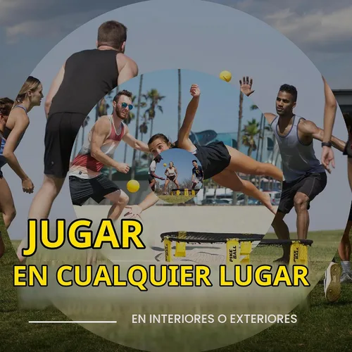 Vista 4 de Spikeball Kit estándar de 3 pelotas - Juego para el patio, la playa, el parque, interiores