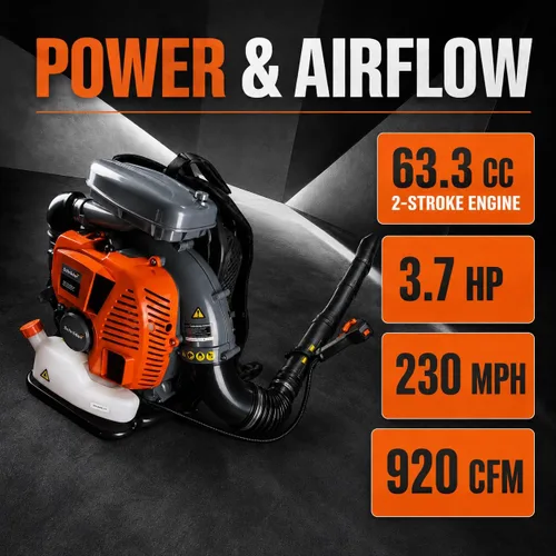Vista 10 de Schröder Soplador de hojas con mochila, a gas, SR‑6400L, motor de 3.7 hp