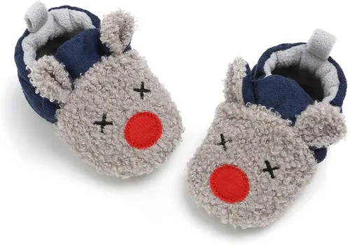 Vista 4 de Botas cálidas de invierno para bebés recién nacidos, botas de forro polar suave, suela antideslizante, zapatos para primeros caminantes, unisex