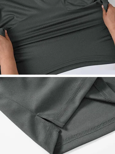 Vista 6 de BGOWATU Camisas polo de manga corta con cuello para hombre, camisas de golf de secado rápido con bolsillo