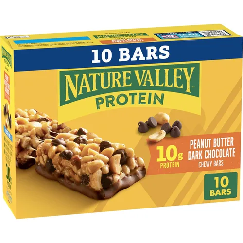 Vista 7 de Nature Valley Barras de granola con proteína, arándano y nueces, barras de merienda masticables, 5 barras, 7.1 OZ 0.35 onzas de proteína por