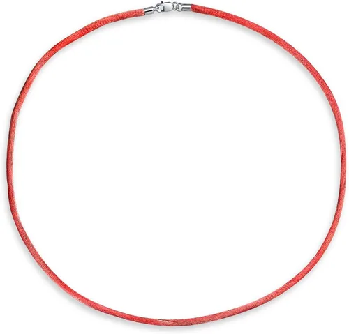 Vista 3 de Bling Jewelry Collar de hilo de seda satinada suave y fina para colgante, para mujeres, hombres y adolescentes, cierre de pinza de langosta de plata