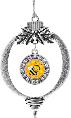 Vista 401 de Inspired Silver - Adorno de cromosoma 21 con dije de círculo de plata con joyas de circonita cúbica